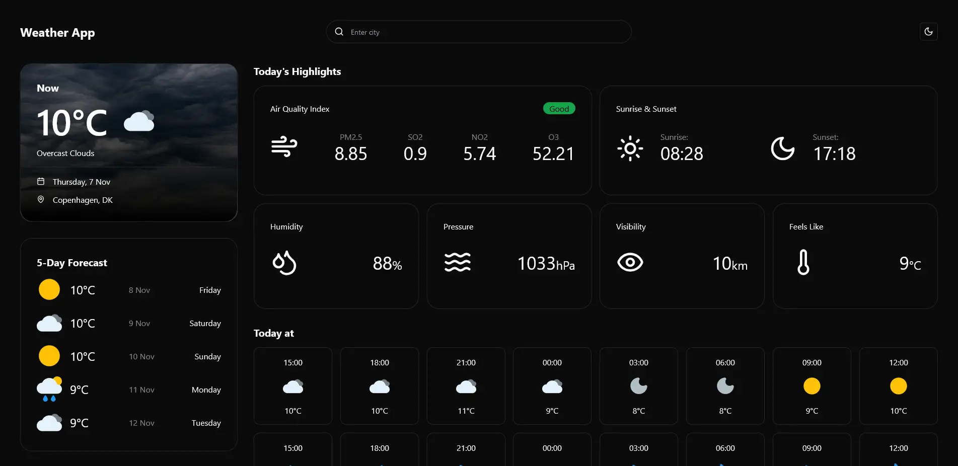 NextJS Weather Application Image